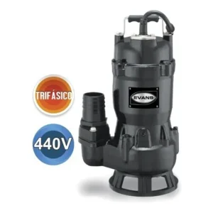 Bomba sumergible trifásica Evans – Bomba sumergible trifásica para lodos, 1 HP